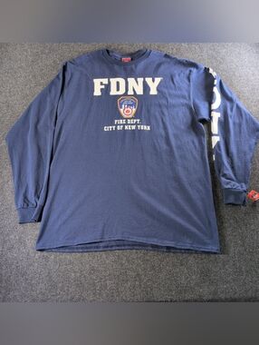 FDNY Navy Blue Long Sleeve Tee